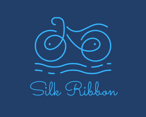 Blue Aqua Water Bike logo design