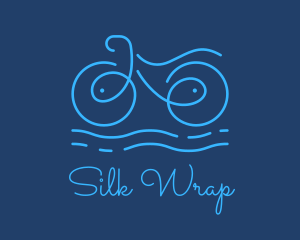 Blue Aqua Water Bike logo design