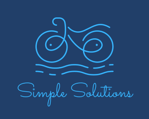 Blue Aqua Water Bike logo design