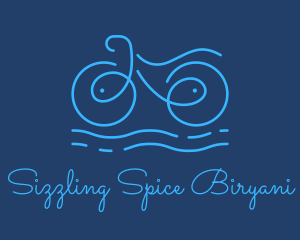 Blue Aqua Water Bike logo design