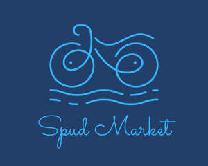 Blue Aqua Water Bike logo design