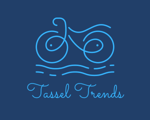 Blue Aqua Water Bike logo design