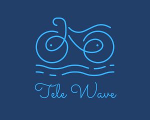 Blue Aqua Water Bike logo design