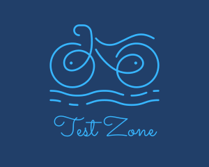 Blue Aqua Water Bike logo design