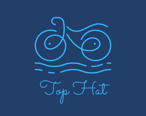 Blue Aqua Water Bike logo design