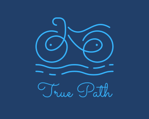 Blue Aqua Water Bike logo design