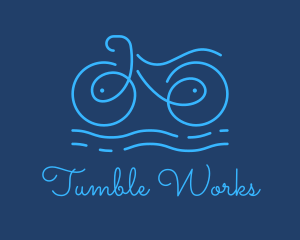 Blue Aqua Water Bike logo design