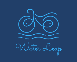 Blue Aqua Water Bike logo design