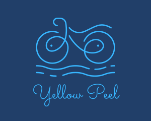 Blue Aqua Water Bike logo design