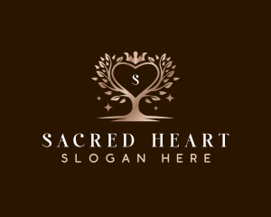 Elegant Crown Heart logo design