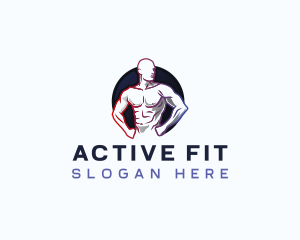 Fitness Muscular Gym logo design