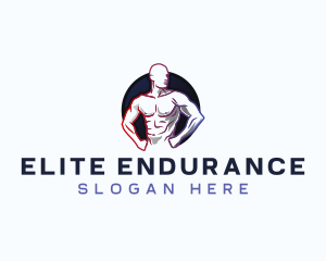 Fitness Muscular Gym logo design