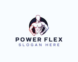 Fitness Muscular Gym logo design