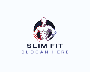 Fitness Muscular Gym logo design