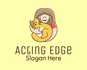 Pet Cat Person logo design