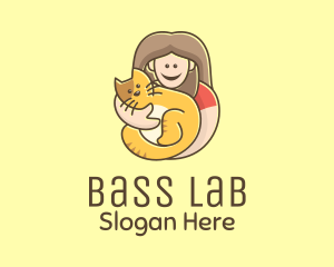 Pet Cat Person logo design