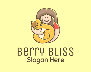 Pet Cat Person logo design