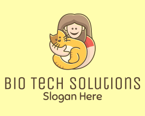 Pet Cat Person logo design