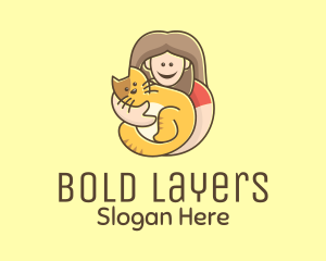 Pet Cat Person logo design