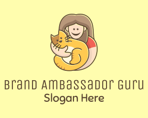 Pet Cat Person logo design