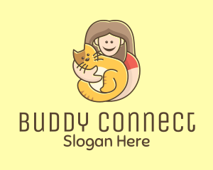 Pet Cat Person logo design