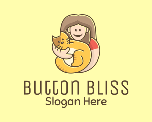 Pet Cat Person logo design