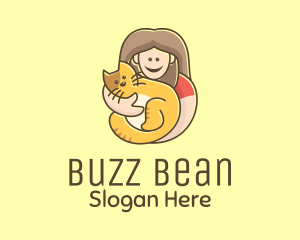 Pet Cat Person logo design