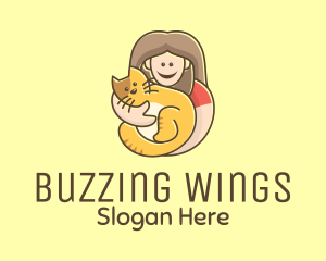 Pet Cat Person logo design