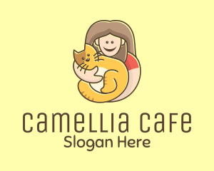 Pet Cat Person logo design