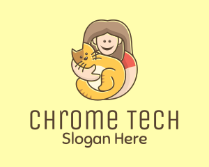 Pet Cat Person logo design