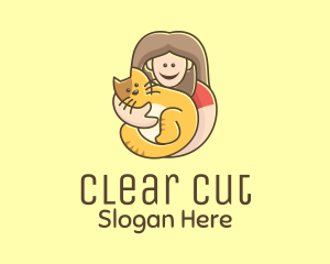 Pet Cat Person logo design