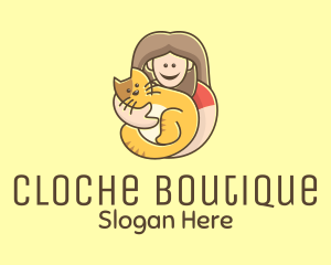 Pet Cat Person logo design