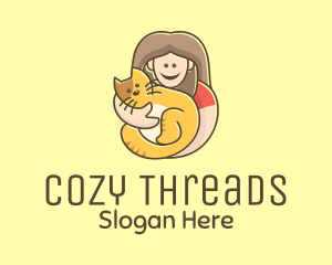 Pet Cat Person logo design