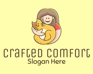 Pet Cat Person logo design