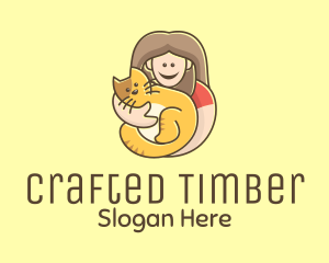 Pet Cat Person logo design