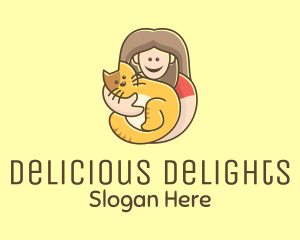 Pet Cat Person logo design