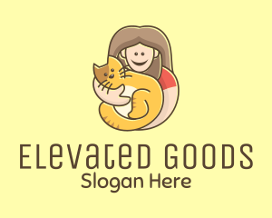 Pet Cat Person logo design