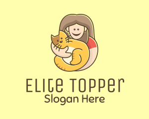 Pet Cat Person logo design