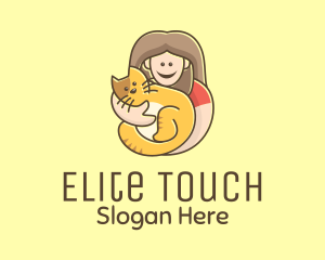 Pet Cat Person logo design