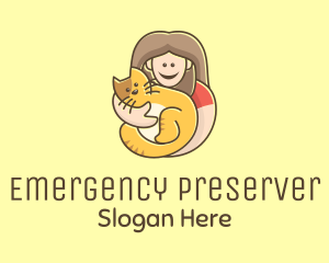 Pet Cat Person logo design