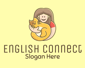 Pet Cat Person logo design