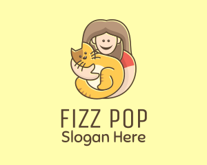 Pet Cat Person logo design