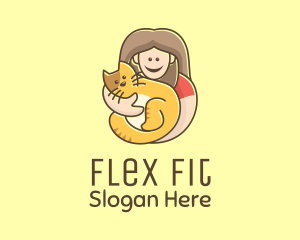 Pet Cat Person logo design