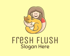 Pet Cat Person logo design