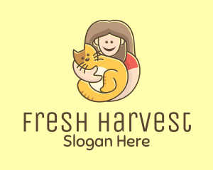 Pet Cat Person logo design