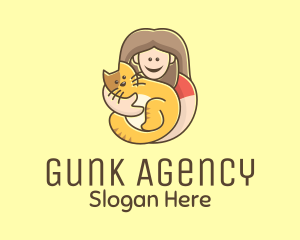 Pet Cat Person logo design