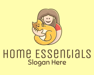 Pet Cat Person logo design