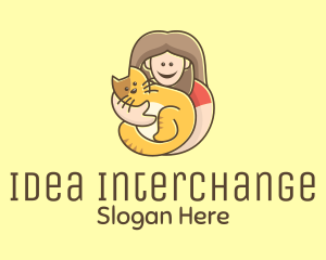 Pet Cat Person logo design