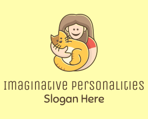 Pet Cat Person logo design