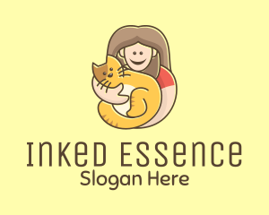 Pet Cat Person logo design